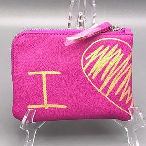 💐2/$15 NIB VB Faux Leather Zip Pouch Violet Pink